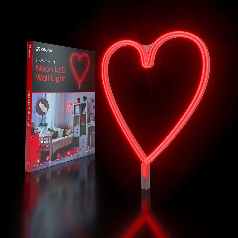 Red Heart Neon Sign LED Light